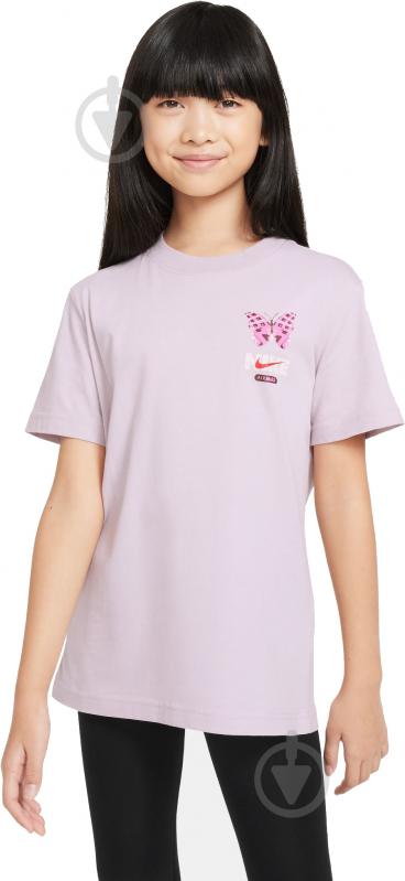 Футболка Nike G NSW TEE BOY MAX BUTTERFLY FN9688-019 р.XS бежевый - фото 1