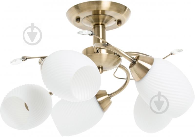 Люстра стельова Accento lighting HELLIN 5xE27 антична латунь ALDW-MX12836-5 - фото 2