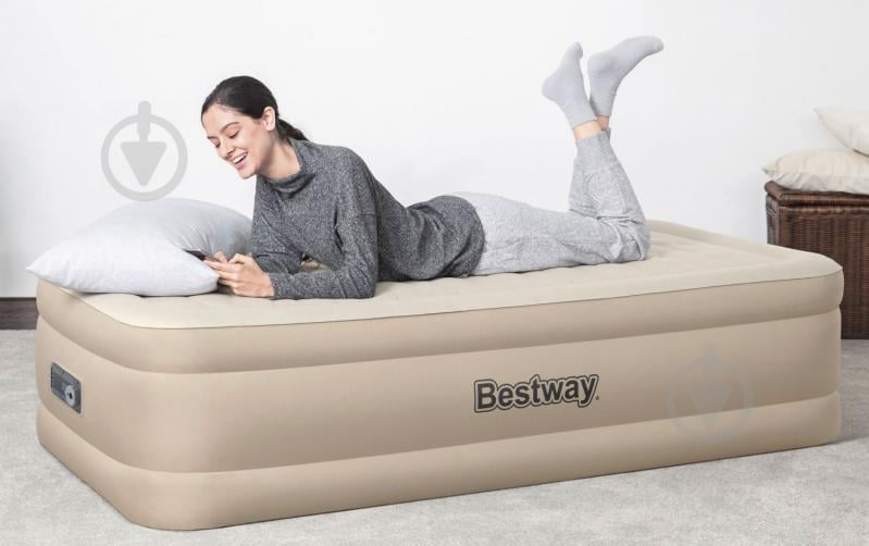 Матрас надувной Bestway 191х97 см бежевый - фото 6