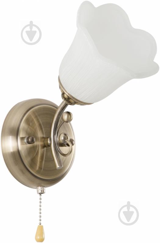 Бра Accento lighting RAVENNA 1x60 Вт E14 античная латунь ALHu-HKW31238A/1 - фото 1