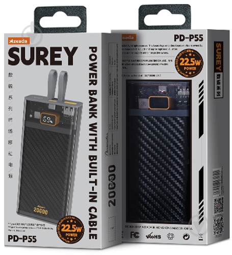 Повербанк Proda PD-P55 20000 mAh black (PD-P55-BK) - фото 4