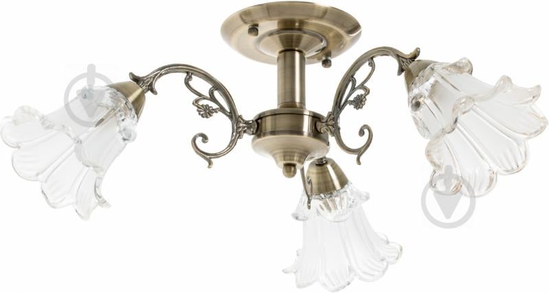 Люстра стельова Accento lighting LATINA 3xE14 антична латунь ALHu-HKC83390C/3 - фото 1