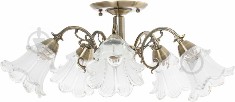 Люстра потолочная Accento lighting LATINA 5xE14 античная латунь ALHu-HKC83390C/5 - фото 2