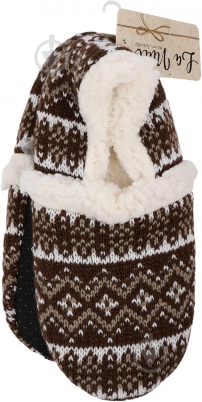 Взуття домашнє La Nuit Basic Кріс р.41/42 коричневий - фото 2 Взуття домашнє La Nuit Basic Кріс р.41/42 коричневий - фото 2