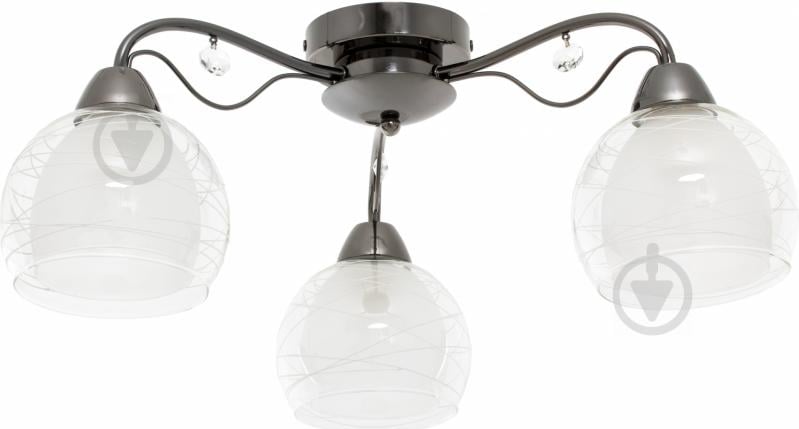 Люстра потолочная Accento lighting TORINO 3xE27 черный хром ALHu-HKC31213/3 - фото 2