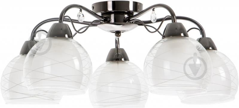 Люстра стельова Accento lighting TORINO 5xE27 чорний хром ALHu-HKC31213/5 - фото 2