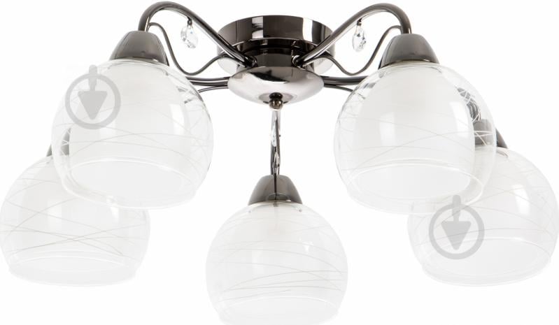 Люстра стельова Accento lighting TORINO 5xE27 чорний хром ALHu-HKC31213/5 - фото 1