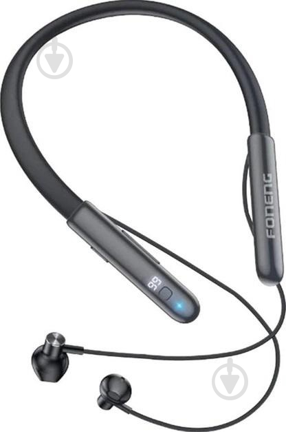 Bluetooth-гарнітура Foneng BL37 Digital Display Neckband black (BL37-BE-DDN) - фото 1