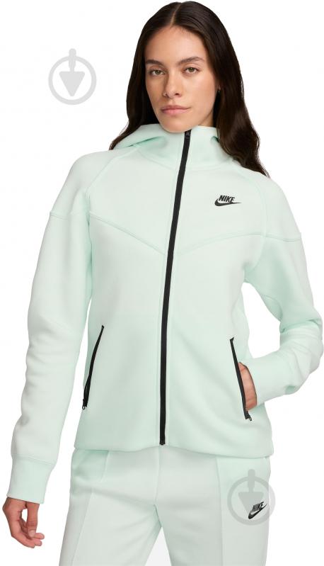 Джемпер Nike W NSW TCH FLC WR FZ HDY FB8338-394 р.XL зеленый - фото 1