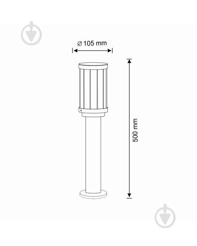 Фонарный столб Goldlux Fiord E27 10 Вт IPIP44 черный 312310 - фото 3