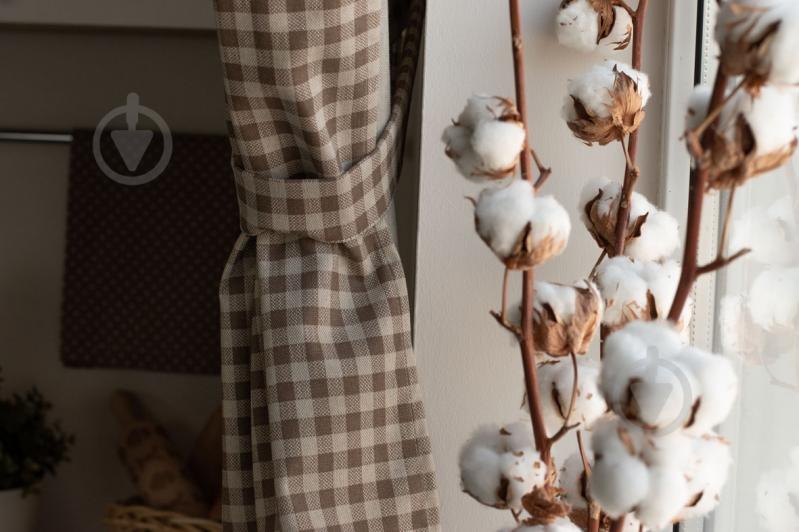 Штора Lucy бежевая клетка - фото 3 Штора Lucy бежевая клетка - фото 3