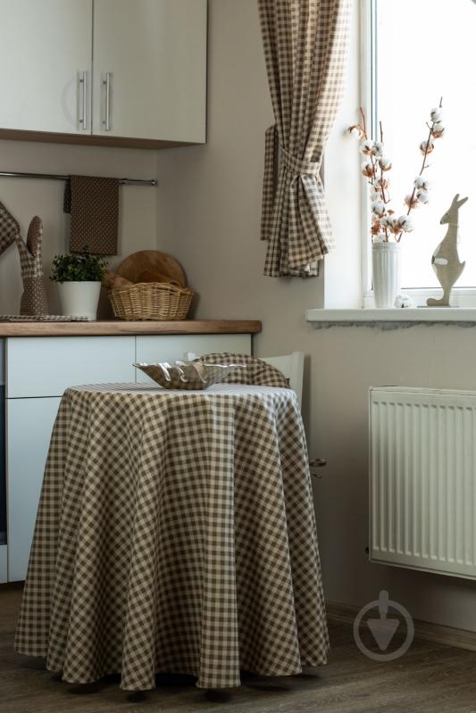 Штора Lucy бежевая клетка - фото 1 Штора Lucy бежевая клетка - фото 1