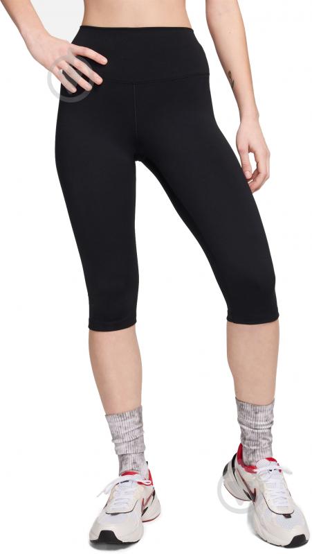 Лосини Nike W NK DF ONE HR CAPRI TIGHT FN3239-010 р.M чорний - фото 1