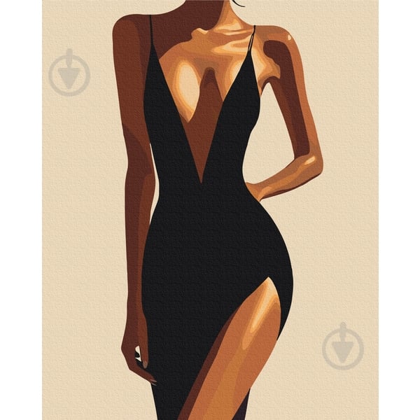 Картина за номерами Чарівність у чорному 40х50 см Brushme - фото 1 Картина за номерами Чарівність у чорному 40х50 см Brushme - фото 1