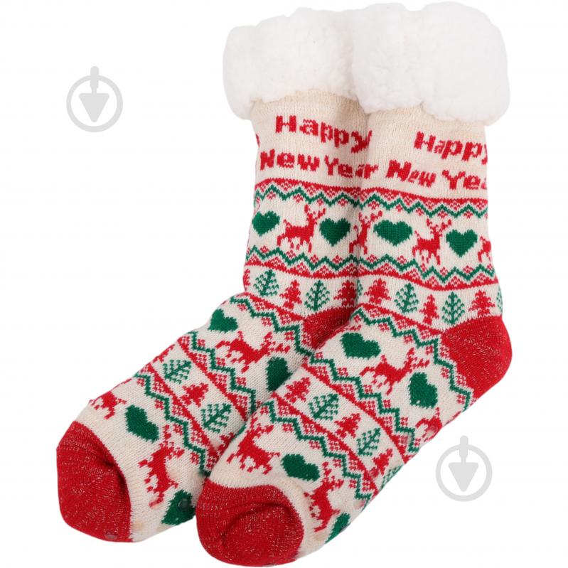 Шкарпетки жіночі La Nuit Home New Year р.one size білий 1 шт. - фото 1 Шкарпетки жіночі La Nuit Home New Year р.one size білий 1 шт. - фото 1