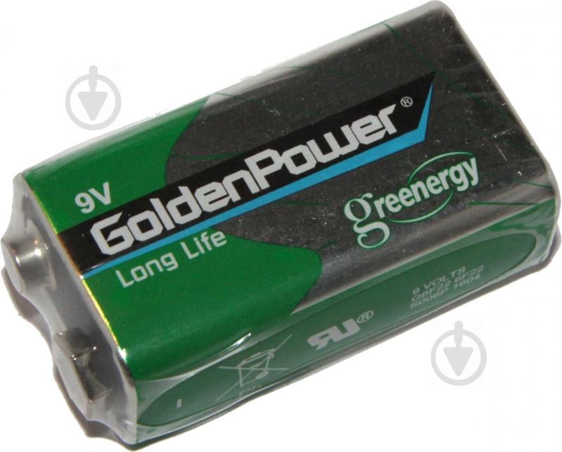 Батарейка GOLDEN POWER Long Life 6F22 9V крона (RL034388) 1 шт. - фото 1