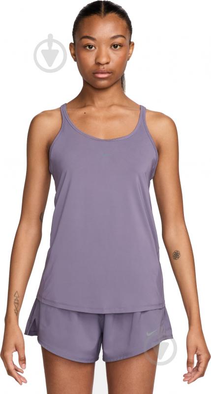 Майка Nike W NK ONE CLASSIC DF STRPY TANK FN2795-509 р.S фиолетовый - фото 1