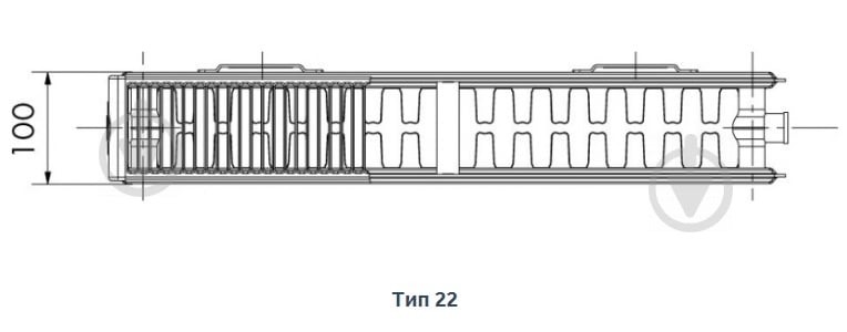Радиатор стальной Korado 22-K 200х1000 - фото 2