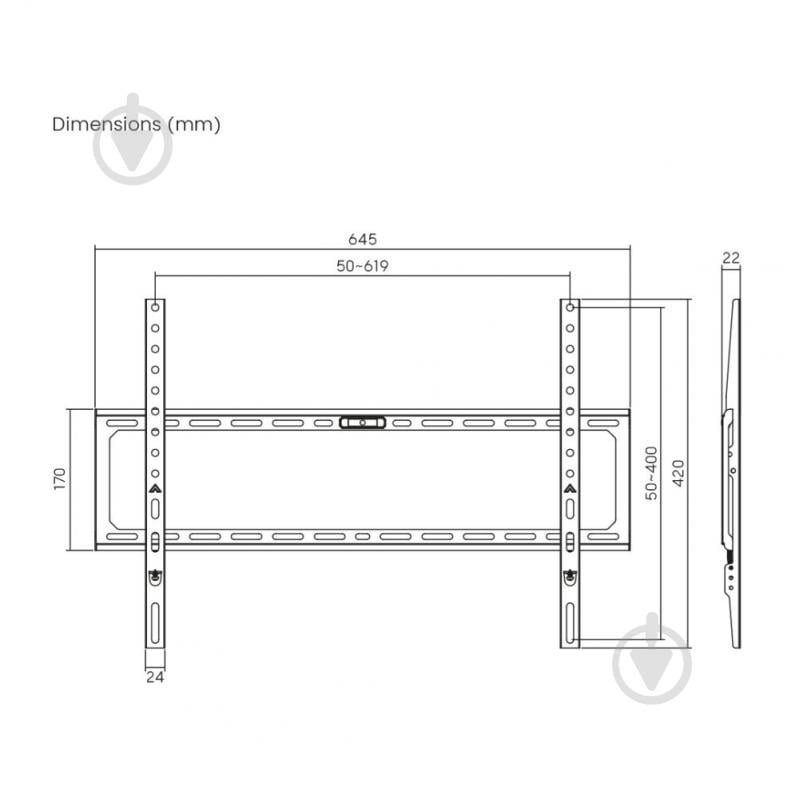 Крепление для телевизора iTech PLB-64 фиксированные 37"-70" черный - фото 4