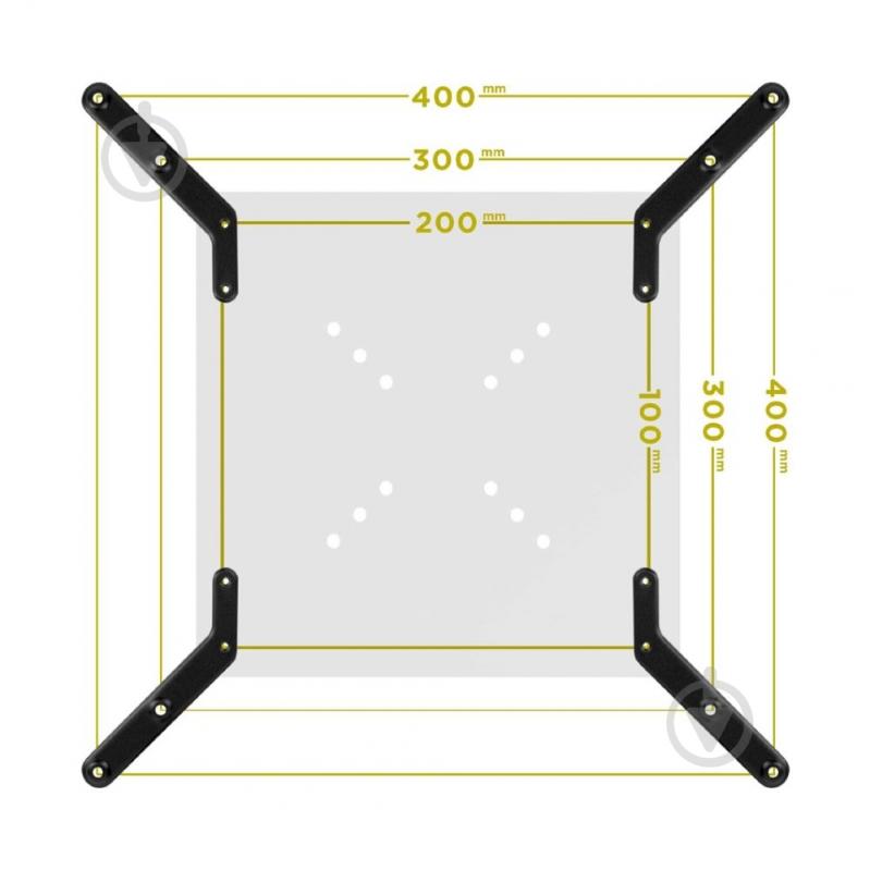 Крепеж Brateck LCD-201R фиксированные 32"-55" черный - фото 5