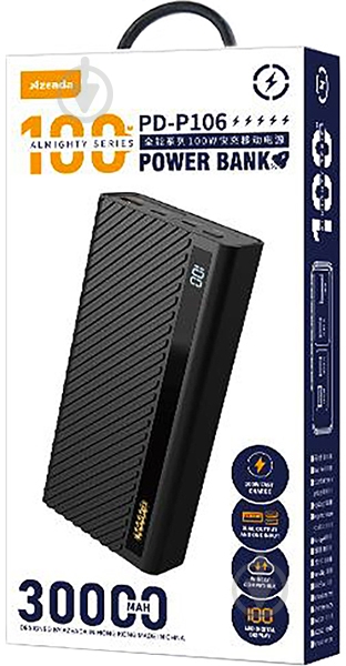 Повербанк Proda PD-P106 30000 mAh black (PD-P106-BK) - фото 3