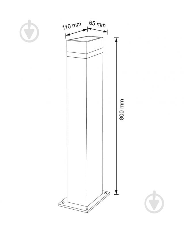 Ліхтарний стовп Goldlux Gilbert GU10 10 Вт IPIP44 чорний 322388 - фото 4