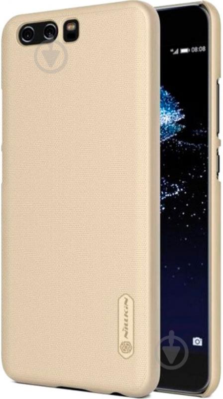 Накладка на корпус Nillkin Super Frosted Shield (Золотистый) для Huawei P10 Plus - фото 2