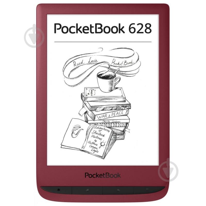 Електронна книга PocketBook 628 Touch Lux 5 ruby red (PB628-R-WW) - фото 1