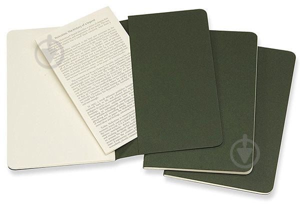 Набор блокнотов нелинованные 9 х 14 см CH013K15 зеленый Moleskine - фото 3