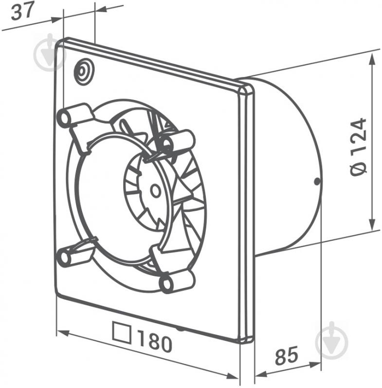 Витяжний вентилятор Вентс 125 Ейс - фото 3