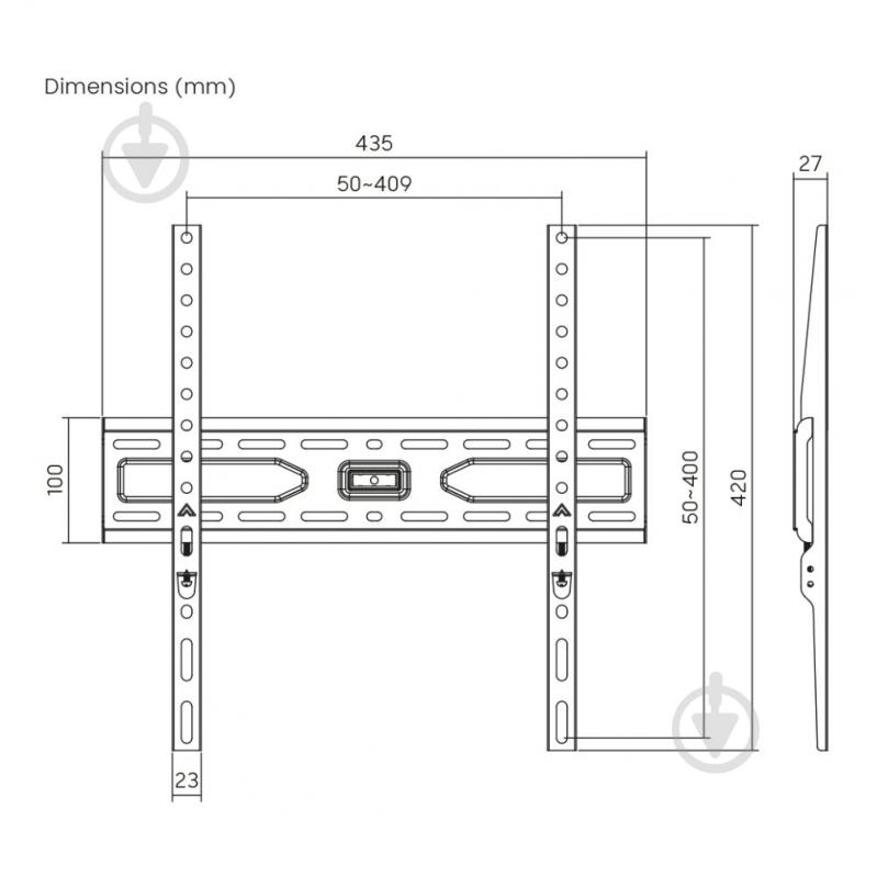 Кронштейн iTech PK4F фиксированные 32"-55" черный - фото 5
