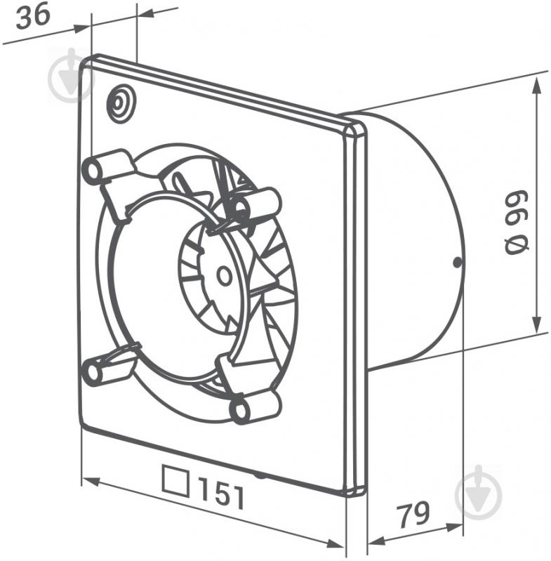 Вытяжной вентилятор Вентс 100 Ейс - фото 3