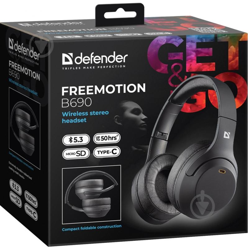 Гарнитура Defender FreeMotion B690 black (63690) - фото 8 Гарнитура Defender FreeMotion B690 black (63690) - фото 8