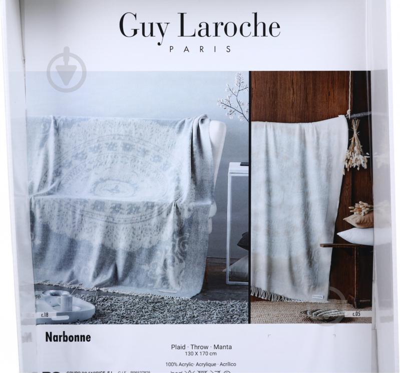 Плед Narbonne grey 130x170 см бело-серый Guy Laroche Paris - фото 6 Плед Narbonne grey 130x170 см бело-серый Guy Laroche Paris - фото 6