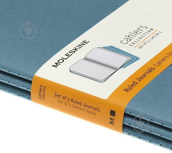 Набір блокнотів лінія 13 х 21 см CH016B44 блакитний Moleskine - фото 2