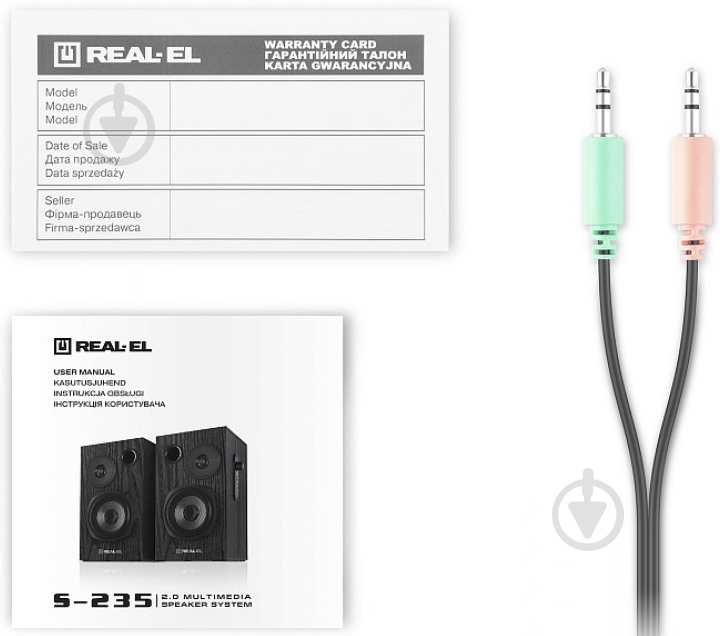 Акустическая система Real-el S-235 2.0 black EL121200010 - фото 11