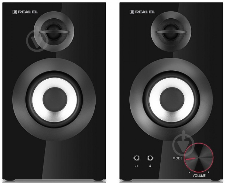 Акустическая система Real-el S-420 2.0 black EL121200011 - фото 1