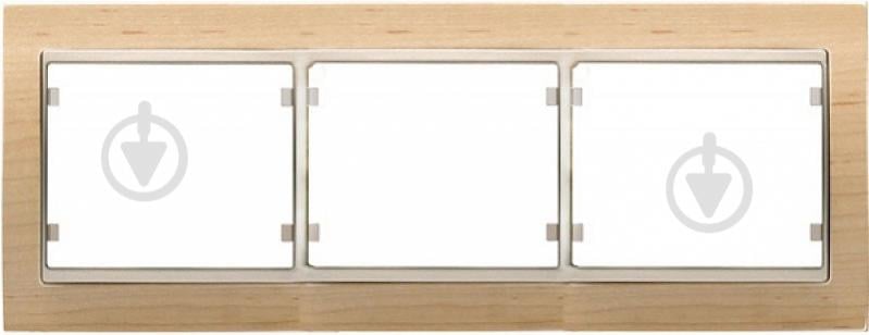 Рамка трехместная горизонтальная дуб G-22503-RAB - фото 1