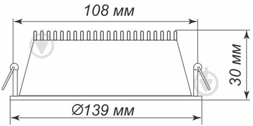 Світильник вбудовуваний (Downlight) LightMaster AL600 12 Вт 5000 К білий - фото 4