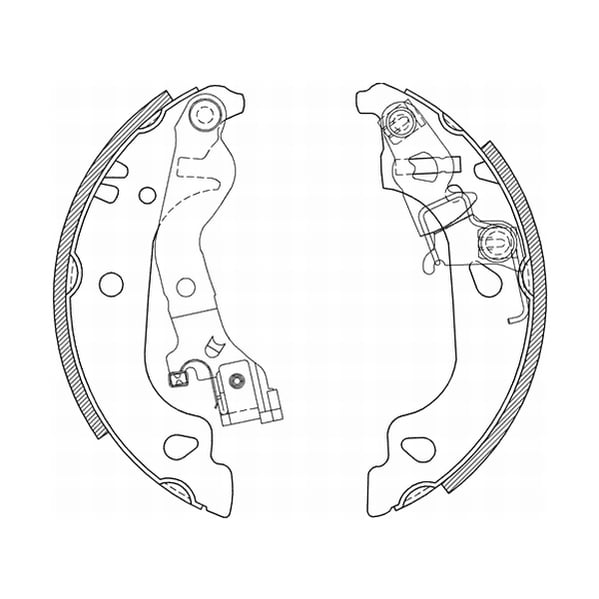 Тормозные колодки барабанные FIAT PUNTO ZASTAVA 10 1.2/1.2CNG/1.4 10.93- C0F018ABE ABE