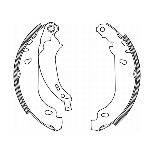 Барабанні тормозні колодки PEUGEOT 206 206+ 206 SW 1.1-1.9D 09.98- C0P019ABE ABE