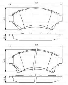 Тормозные колодки задние Mercedes Sprinter 2-t (901 902) 0986424463 BOSCH