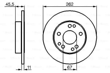 Диск тормозной 0986478095 BOSCH