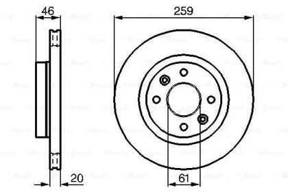 Диск тормозной 0986478224 BOSCH