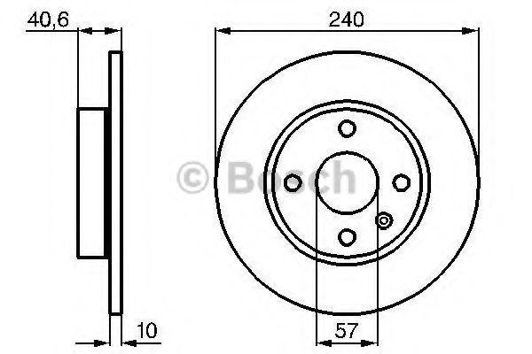 Диск тормозной 0986478726 BOSCH