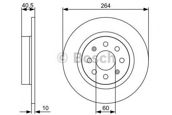 Тормозные диски задние HYUNDAI I30, IX35; KIA CEE'D, PRO CEE'D, SPORTAGE 1.4-2.0LPG 12.06- 0986479508 BOSCH