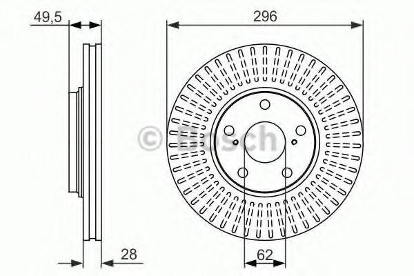 Диск тормозной Astra J Chevrolet Cruze 0986479646 BOSCH