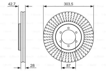 Тормозной диск 0986479685 BOSCH