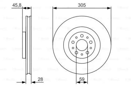 Диск тормозной 0986479733 BOSCH