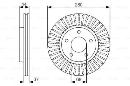 Диск тормозной 0986479A21 BOSCH